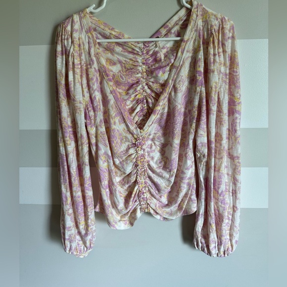 Free People Say The Word Floral Cotton & Modal Knit Top - Picture 2 of 3